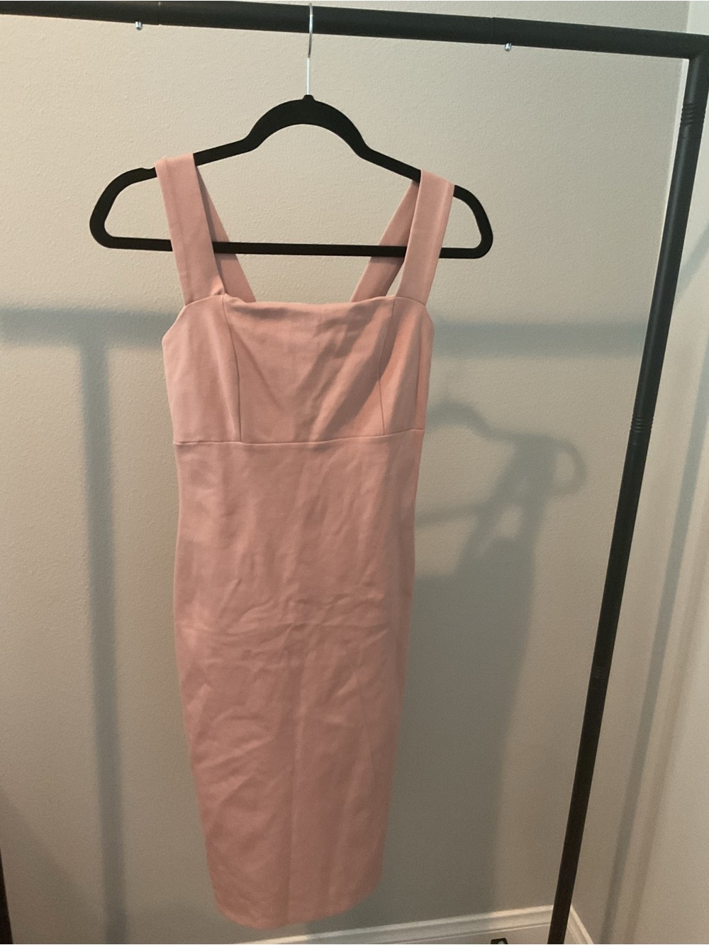 Soprano Dusty Rose Square-Neck Midi Dress